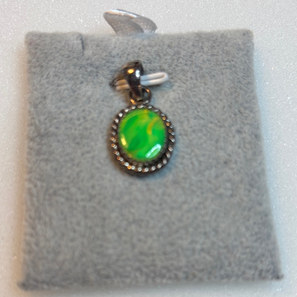 Green aurora opal pendant new